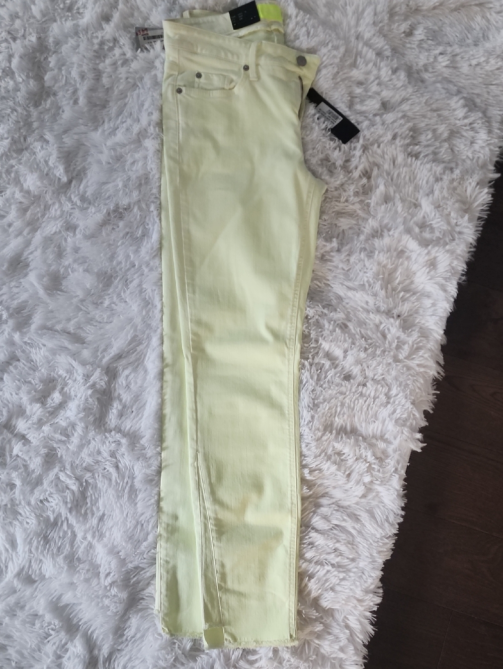 Light Yellow Straight Leg Jeans